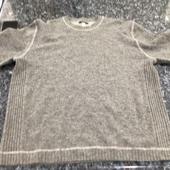 Men’s Express 100% Lambswool Grey Elbow Patch Sweater XL - Picture 4 of 9